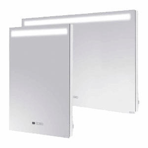 Radiateur miroir de salle de bain, technologie infrarouge, avec éclairage led